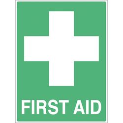 First aid sticker