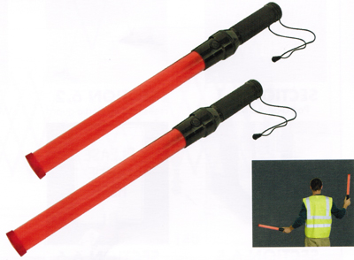 Light batons traffic direction